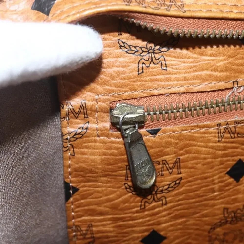 MCM Logogram Visetos Tote Bag Brown